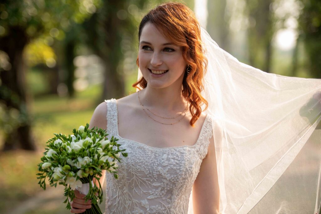 Primo piano della sposa